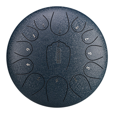 HLURU THL13-12 NAVY - Upgrade Lotus 13 Notalı 12" Navy Blue Tongue Drum
